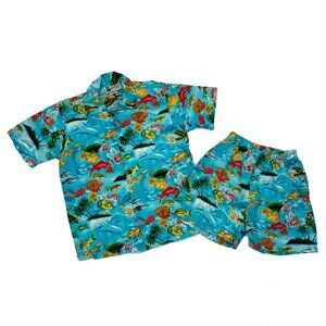 Hawaii Luau Aloha Republic Ocean Turtle Beach Vacation 2 pc Outfit Boys 4T